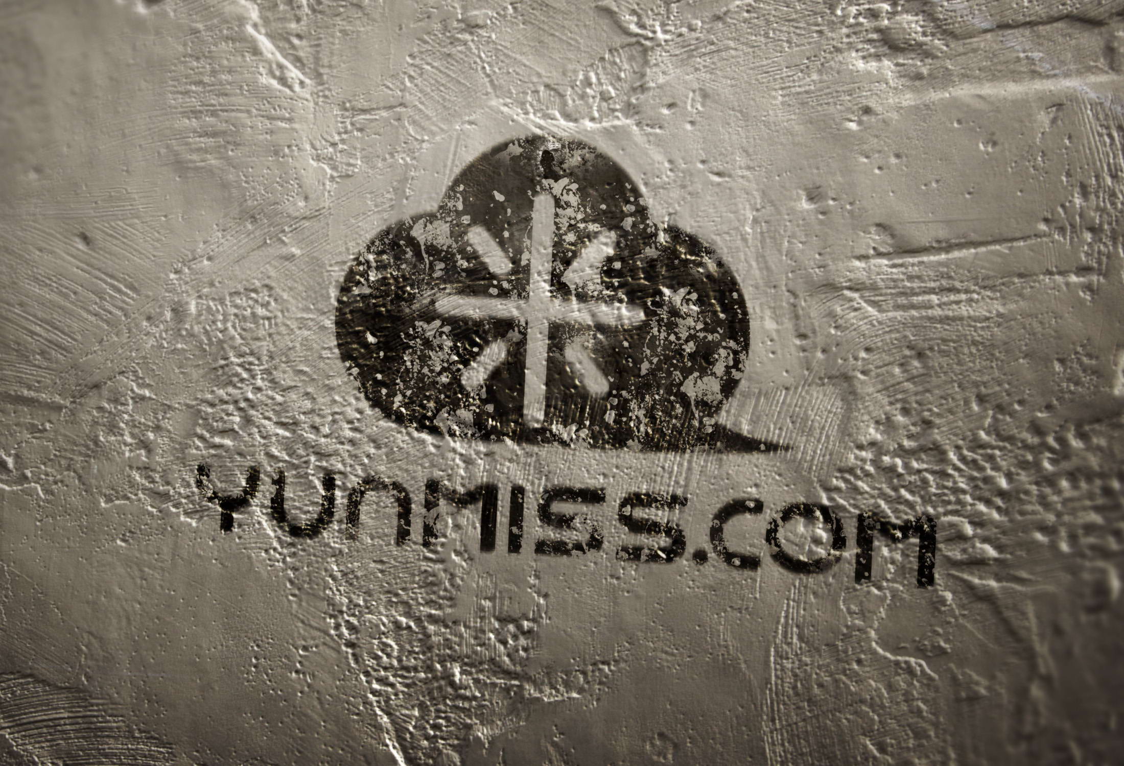 灰色 墙体 logo 凹凸样式