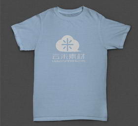 蓝色短袖T恤服饰展示样机