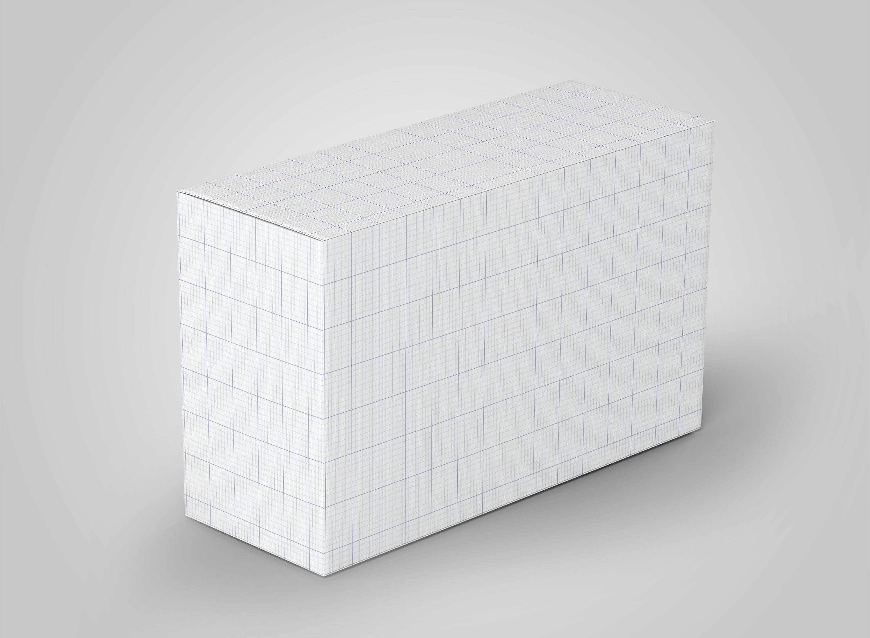 五款白色立体盒子包装展示样机