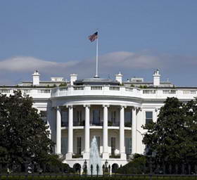 白宫大厦总统首页结构建设图标...