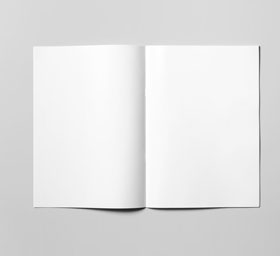 简洁的白色杂志画册展示样机