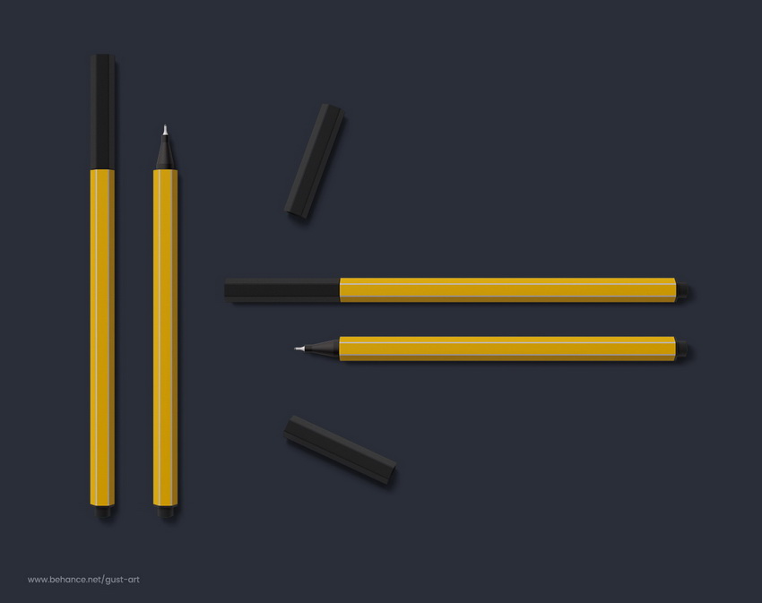 文具 铅笔 圆珠笔 钢笔 袋子 铅笔盒 素材展示